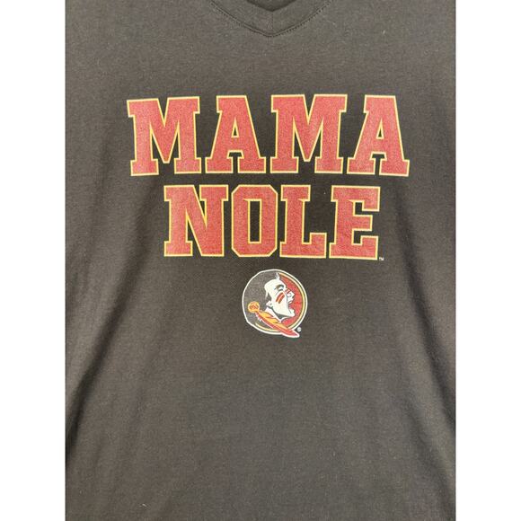 Florida State Seminoles Mama Nole Tee Women’s L V-Neck Black NWOT - Picture 2 of 5
